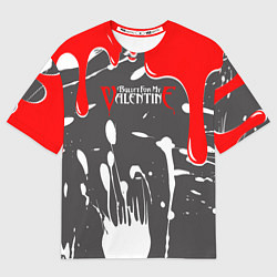 Футболка оверсайз женская Bullet For My Valentine потеки, цвет: 3D-принт
