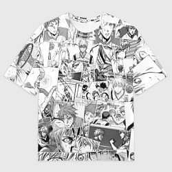 Женская футболка оверсайз Kuroko no Basket pattern