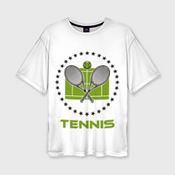Футболка оверсайз женская TENNIS Теннис, цвет: 3D-принт
