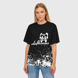 Футболка оверсайз женская Deftones - череп, цвет: 3D-принт — фото 2