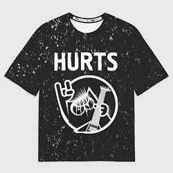 Футболка оверсайз женская Hurts КОТ Потертости, цвет: 3D-принт