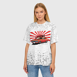 Футболка оверсайз женская Красная легенда, цвет: 3D-принт — фото 2