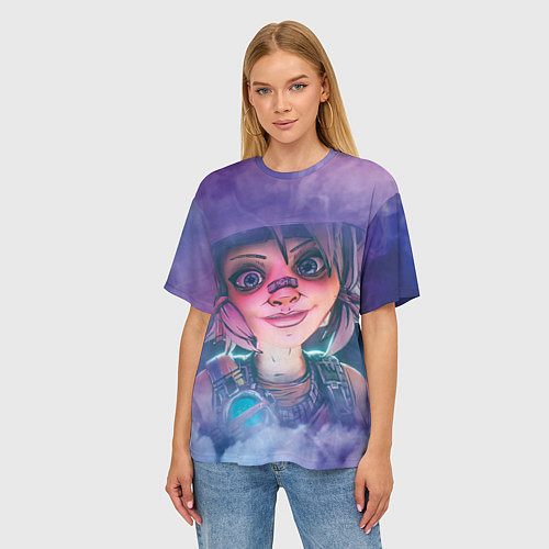 Женская футболка оверсайз Тайни Тина / 3D-принт – фото 3