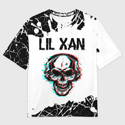 Футболка оверсайз женская Lil Xan ЧЕРЕП Краска, цвет: 3D-принт