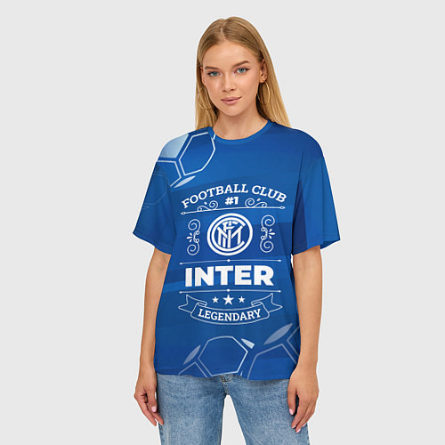 Женская футболка оверсайз Inter FC 1 / 3D-принт – фото 3