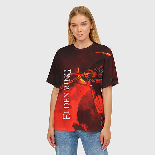 Женская футболка оверсайз MALENIA - ELDEN RING ЕЛДЕН РИНГ / 3D-принт – фото 3