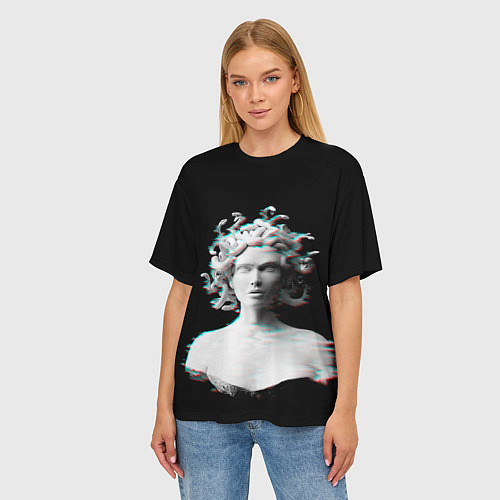 Женская футболка оверсайз Горгона медуза medusa gorgon / 3D-принт – фото 3