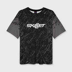 Женская футболка оверсайз Skillet Скиллет Logotip