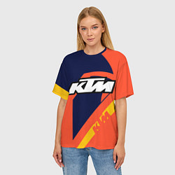 Футболка оверсайз женская KTM VINTAGE SPORTWEAR, цвет: 3D-принт — фото 2