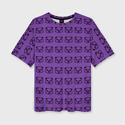 Футболка оверсайз женская Purple Panda, цвет: 3D-принт