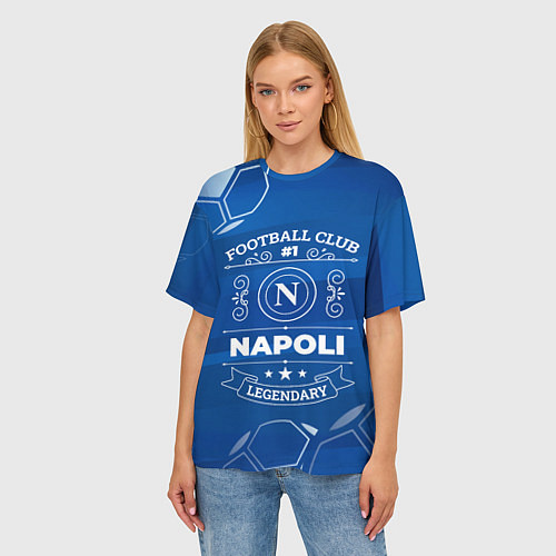 Женская футболка оверсайз Napoli FC 1 / 3D-принт – фото 3