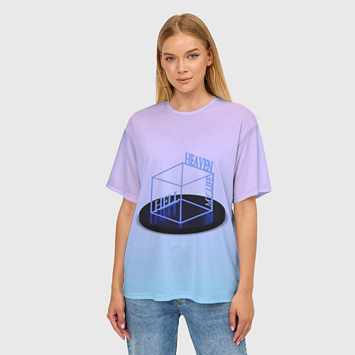 Женская футболка оверсайз Куб жизни / 3D-принт – фото 3