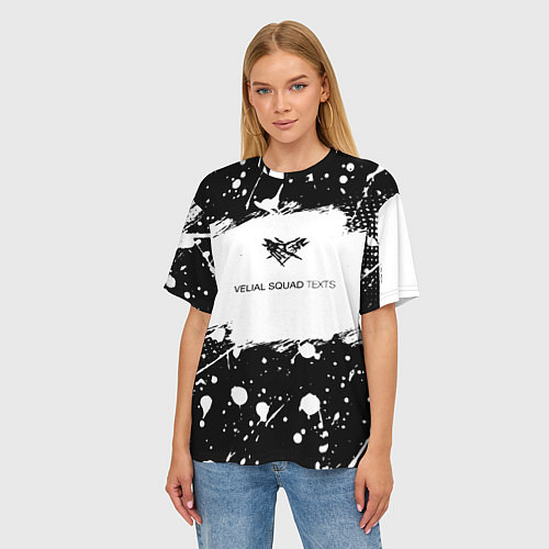 Женская футболка оверсайз Велиал сквад / 3D-принт – фото 3