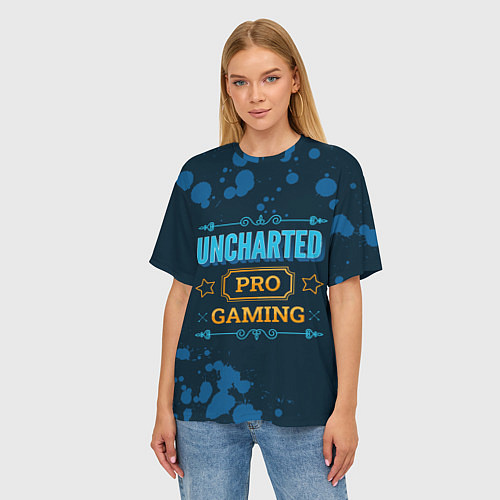 Женская футболка оверсайз Uncharted Gaming PRO / 3D-принт – фото 3