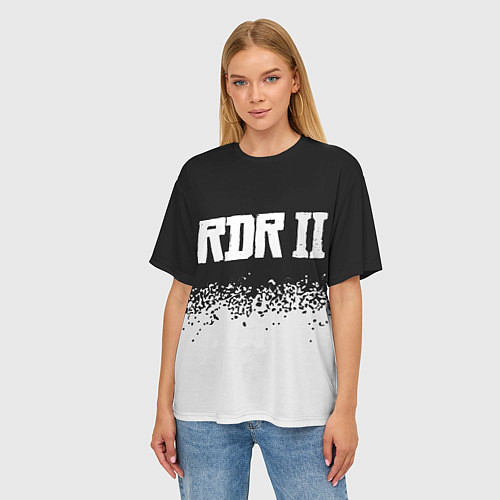 Женская футболка оверсайз RDR 2 - Краска / 3D-принт – фото 3