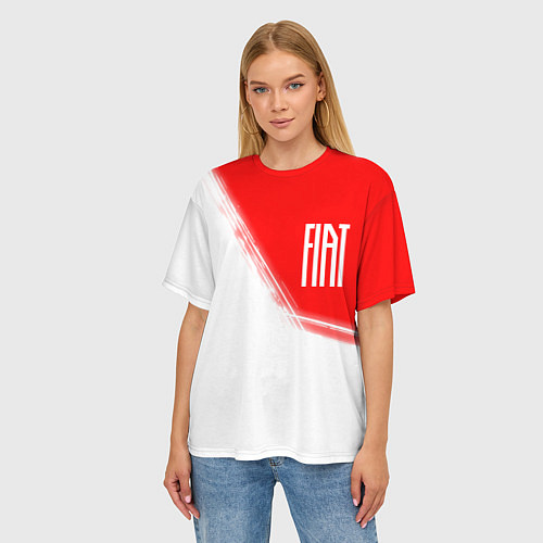 Женская футболка оверсайз ФИАТ Краски / 3D-принт – фото 3