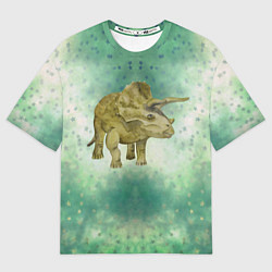 Женская футболка оверсайз Динозавр Dino