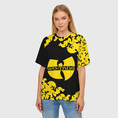 Женская футболка оверсайз Wu bats / 3D-принт – фото 3