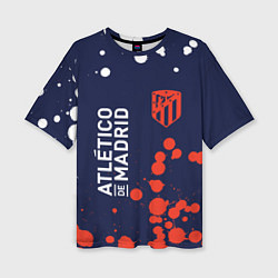Женская футболка оверсайз ATLETICO MADRID Брызги