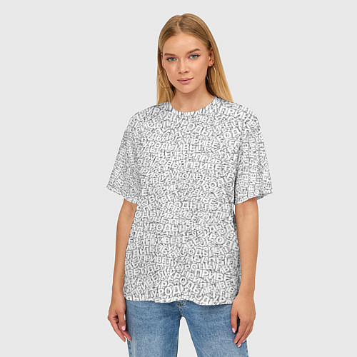 Женская футболка оверсайз Привет уроды white / 3D-принт – фото 3