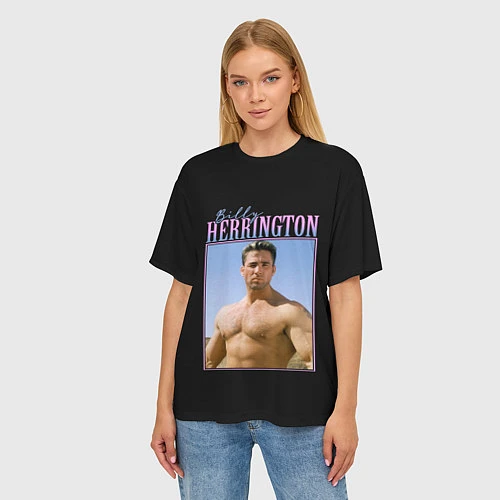 Женская футболка оверсайз Billy Herrington Photo / 3D-принт – фото 3