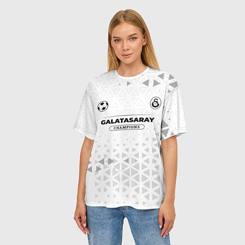 Женская футболка оверсайз Galatasaray Champions Униформа / 3D-принт – фото 3