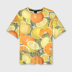 Футболка оверсайз женская Апельсины и Лимоны, цвет: 3D-принт