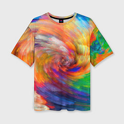 Женская футболка оверсайз MULTICOLORED SWIRLS