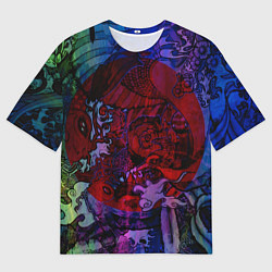 Футболка оверсайз женская Японский стиль, цвет: 3D-принт