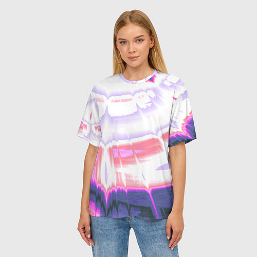 Женская футболка оверсайз Тай-дай Абстракция Tie-Dye / 3D-принт – фото 3