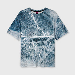 Женская футболка оверсайз Потрескавшийся лед