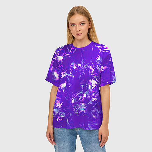 Женская футболка оверсайз Psychedelic abstract / 3D-принт – фото 3