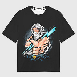 Футболка оверсайз женская Бог Зевс, цвет: 3D-принт