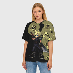 Футболка оверсайз женская Клауд Страйф из dissidia final fantasy, цвет: 3D-принт — фото 2