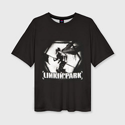 Футболка оверсайз женская Linkin Park рисунок баллончиком, цвет: 3D-принт