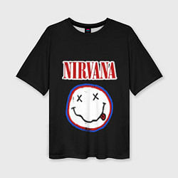 Футболка оверсайз женская Nirvana гранж, цвет: 3D-принт