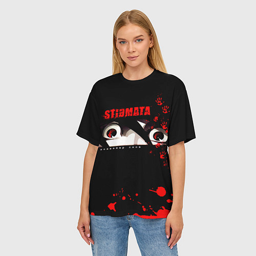 Женская футболка оверсайз Конвейер снов - Stigmata / 3D-принт – фото 3