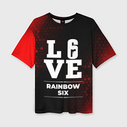 Футболка оверсайз женская Rainbow Six Love Классика, цвет: 3D-принт