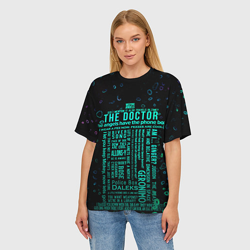 Женская футболка оверсайз Tardis Doctor Who Memories / 3D-принт – фото 3