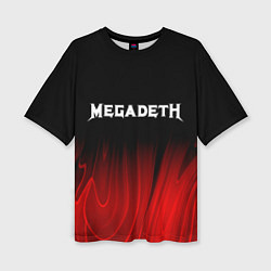 Футболка оверсайз женская Megadeth Red Plasma, цвет: 3D-принт