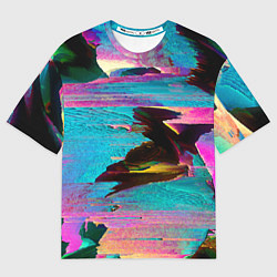 Футболка оверсайз женская Multicolored vanguard glitch, цвет: 3D-принт