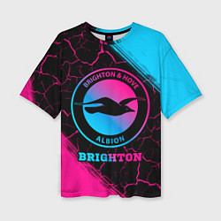 Футболка оверсайз женская Brighton Neon Gradient, цвет: 3D-принт