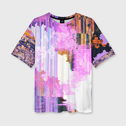 Футболка оверсайз женская Glitch art Fashion trend, цвет: 3D-принт