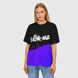 Футболка оверсайз женская Blink 182 Purple Grunge, цвет: 3D-принт — фото 2