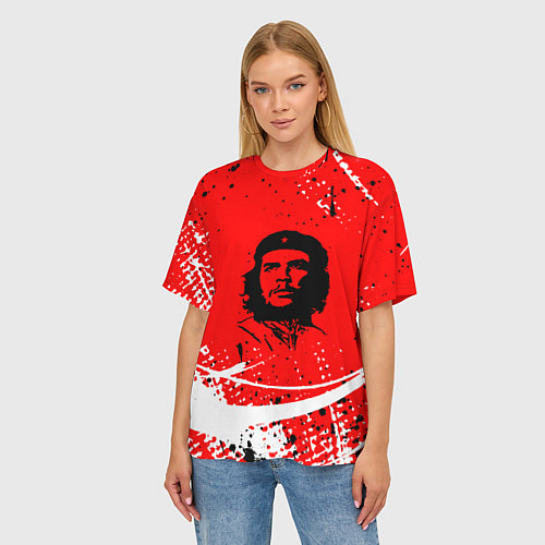 Женская футболка оверсайз CHE GUEVARA - КРАСКА / 3D-принт – фото 3