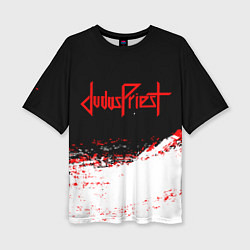 Женская футболка оверсайз Judas Priest текстура