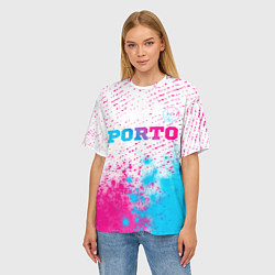 Футболка оверсайз женская Porto Neon Gradient, цвет: 3D-принт — фото 2