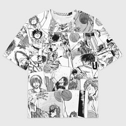 Футболка оверсайз женская Команда мечты паттерн, цвет: 3D-принт