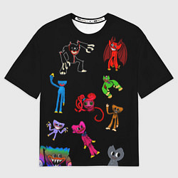 Женская футболка оверсайз Разноцветные Хагги Вагги