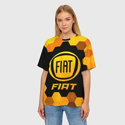 Футболка оверсайз женская Fiat - Gold Gradient, цвет: 3D-принт — фото 2